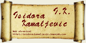Isidora Kamaljević vizit kartica